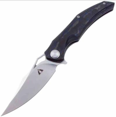 CMB02B CMB Made Knives Prowler – Couteau pliant Frame Lock Lame Acier M390 Satin Manche Carbon Fiber & Titanium - Livraison Gratuite