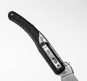 DGR2403BKSW Couteau DAGGERR Peremen Saigak Lame Acier 8Cr14MoV Stonewash Manche FRN Noir Ring Lock - Livraison Gratuite