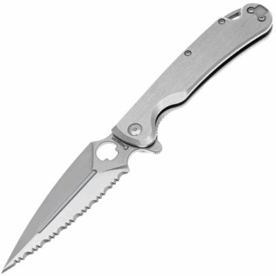 DGRF21FSSS Couteau Daggerr Arrow Lame Spear Point crantée Acier D2 Manche Acier Lockback - Livraison Gratuite