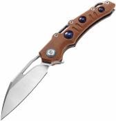 DTK3502MO Dreamtech Micarta Orange | Couteau Lame Sheepfoot Acier D2 | Manche Orange Micarta Liner Lock - Livraison Gratuite