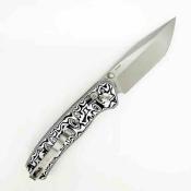 DTK4508MBW Dreamtech D4 Axis Lock Blk/wht | Lame Tanto Acier 14C28N Bead Blast | Manche Micarta Black/White Axis Lock - Livraison Gratuite