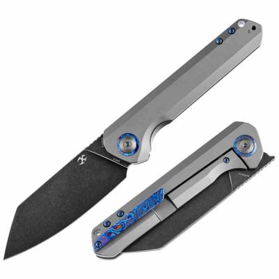 K1028A1 Couteau Kansept Bulldozer | Lame Reverse Tanto Acier CPM 20CV | Manche Gray Titanium Frame Lock - Livraison Gratuite