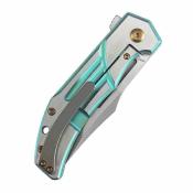 K1089B4 Kansept Orion Limited Edition – Couteau pliant Frame Lock Lame Acier CPM S35VN Manche Titanium Green & Satin - Livraison Gratuite