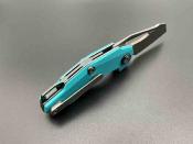 KETM088 Ketuo Thorn V2  - Couteau Pliant Linerlock Lame Acier 14C28N Satin Wharncliffe Manche G10 Bleu - Livraison Gratuite