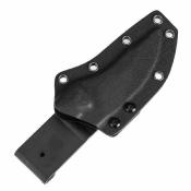 KG004A11 Kansept Niko – Lame Fixe Lame Acier D2 Black Stonewash Manche Amber Ultem (PEI) Etui Kydex - Livraison Gratuite