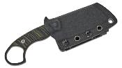 KI1065A3 Couteau Kizer Little Rhino - Lame Cleaver Acier D2 - Manche G-10 Noir & Vert OD Etui Kydex - Livraison Gratuite