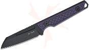 KI1079A1 Kizer Phasmids – Couteau Fixe Compact | Lame Sheepsfoot AEB-L Noire | Manche G10 Violet | Étui Kydex - Livraison Gratuite
