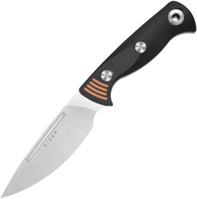 KI1099A1 Couteau Kizer Evenki 3 Drop Point Lame Acier AEB-L Manche G10 Housse Kydex - Livraison Gratuite