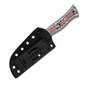 KI1131A2 — Couteau Kizer Whip Tail Lame Acier AEB-L Sheepsfoot Satinée Manche Micarta Vortex et G10 GID Étui Kydex - Livraison Gratuite