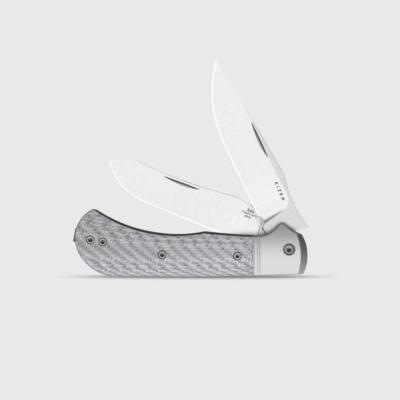 KI3761TPA1 Couteau Pliant Kizer Trestle TP AirTi Lame Acier BD1N Manche Alu Carbone Argent Slip Joint - Livraison Gratuite