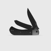 KI3761TPA3 Couteau Pliant Kizer Trestle TP AirTi Lame Acier BD1N Manche Alu Micarta Gris Noir Slip Joint - Livraison Gratuite