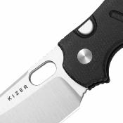 KIV348829BSA2 Couteau Pliant Kizer Sheepdog C01C | Lame Sheepsfoot Acier Nitro-V Satin | Manche Black Micarta Button Lock - Livraison Gratuite