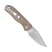 KIV36192CC1 Couteau Kizer Drop Bear 2 Lame Acier Nitro-V - Manche Micarta Naturel - Sécurité Button Lock - Livraison Gratuite