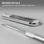 KIV3760A1 Kizer Trestle D – Couteau Lame Acier Nitro-V SW Drop Point Manche Aluminium Gray Micarta Ultrex Slipjoint Nail Nick – Livraison Gratuite