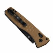 V3774CTA3 Kizer Aegis T – Couteau pliant Lame Acier AEB-L Black PVD Tanto Brise-vitre, coupe-sangle Manche Brown G10 - Livraison Gratuite