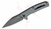 KS1404X Kershaw Flyby  | Couteau Pliant Assisté | Lame Wharncliffe Acier D2 | Manche Acier Inox PVD Gris | Clip - Livraison Gratuite
