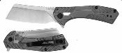 KS3445X Couteau Pliant Kershaw Static | Lame Cleaver Acier 8Cr13MoV | Frame Lock Manche Acier Gray - Livraison Gratuite
