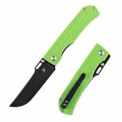 KT1041A1 Kansept Reedus Green – Couteau Pliant Lame Acier CPM‑154 Black Clip Point, Manche Vert G10, Liner Lock – Livraison Gratuite
