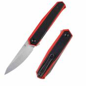 KT1042A3 Kansept Integra – Couteau Pliant Lame Acier 154CM Drop Point, Manche Noir/Rouge G10, Liner Lock – Livraison Gratuite