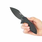 KUB236O Couteau Pliant Kubey Noble Flipper Lame Clip Point 8 cm Acier 14C28N Manche G-10 Noir Liner Lock - Livraison Gratuite