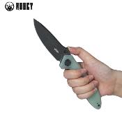 KUB314C Couteau Kubey Ruckus Jade Lame Acier AUS-10 IKBS  - Livraison Gratuite