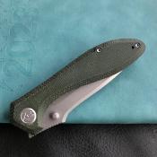KUB314N  Kubey Ruckus – Couteau Liner Lock | Lame Drop Point AUS-10 SW | Manche Micarta Green | Bearing - Livraison Gratuite