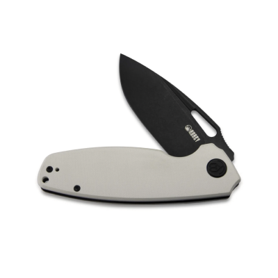 KUB322H Kubey Tityus Ivory G10 Handle Dark Stonewashed D2 Blade IKBS Linerlock Clip - Livraison Gratuite