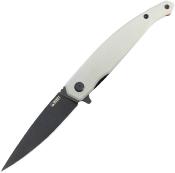 KUB361B Couteau Kubey MOS Hydra White Lame Acier 14C28N Blk IKBS - Livraison Gratuite