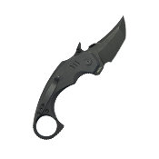 KUB439F Kubey Jaw KU439F – Couteau Pliant Tanto Karambit | Lame Recurve Blackwash 14C28N | Manche G10 Noir - Livraion Gratuite