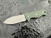 MAR119 Couteau fixe Maratac Compact R4A | Lame Drop Point Acier D2 | Manche Micarta Green | Étui Kydex - Livraison Gratuite