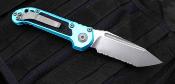 MCT113612APTQ Couteau automatique Microtech LUDT Gen III | Lame Tanto Acier M390MK | Manche aluminium turquoise USA - Livraison Gratuite