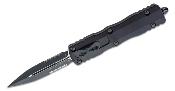 MCT2272T Couteau Microtech Dirac Delta D/E OTF Automatique Lame Dagger Bohler M390 Serr Noir Made USA - Livraison Gratuite