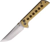 NMB2404BZH — Couteau North Mountain Blade Chop 2 Button Lock Lame Acier SLD-Magic San Mai Tanto Manche Aluminium Bronze Trous Usinés Livraison Gratuite