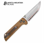NMB2418TANG5 North Mountain Blade 2418 "Chop" – Couteau pliant Crossbar Lock Lame Acier 5 couches avec Cuivre Manche Tan G10 - Livraison Gratuite