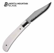NMB2531CB North Mountain Blade - Couteau Lanny Thin Cattle Bone Manche Os Lame Acier SLD Clip Point Slipjoint - Livraison Gratuite