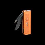 OKNMKORG Couteau Lampe Multi-Outils Oknife MK Lame Acier 9Cr18MoV Manche Alu Orange Slip Joint - Livraison Gratuite