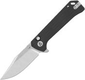 QS147C1 Couteau QSP Knife Grebe Black G10 Lame Acier 14C28N Ikbs Button Lock - Livraison Gratuite