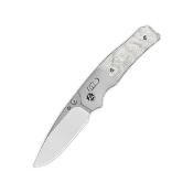 QS157E1 Couteau QSP Vault Drop Point Lame Acier 14C28N Manche G10 Aluminium Glyde Lock - Livraison Gratuite
