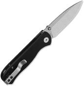 QS170A1 Couteau QSP Ferret | Lame Clip Point Acier Nitro-V Stonewash | Manche Black G10 Liner Lock - Livraison Gratuite