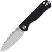 QS170A1 Couteau QSP Ferret | Lame Clip Point Acier Nitro-V Stonewash | Manche Black G10 Liner Lock - Livraison Gratuite