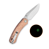 QS174C1 QSP Coyote Nitro V Copper Foil G10 Couteau Lame Acier Nitro-V Manche Plaquettes Copper Foil G10 Button Liner Lock - Livraison Gratuite