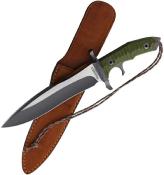 RB9415 Couteau Rambo V Last Blood Heartstopper Acier Inoxydable Etui Cuir - Livraison Gratuite