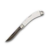 RR2665 Couteau Rough Rider Tuxedo Series Bow Trapper Lame Clip Point Acier 440 Manche Micarta Blanc -  Livraison Gratuite