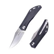 RS7051SB Couteau Real Steel Ventus Black Lame Acier D2 Satin Slip Joint - Livraison Gratuite
