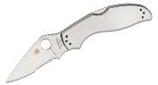 SC261PS Couteau Spyderco UpTern Combo Lame Acier 8Cr13MoV Manche Acier - Livraison Gratuite