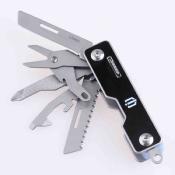 SHIAK01 Shieldon Multitan Tool AK01 | Outil Multifonction 9-en-1 | Lame 420 43 mm | Manche Aluminium + ABS | Verrouillage Axial - Livraison Gratuite