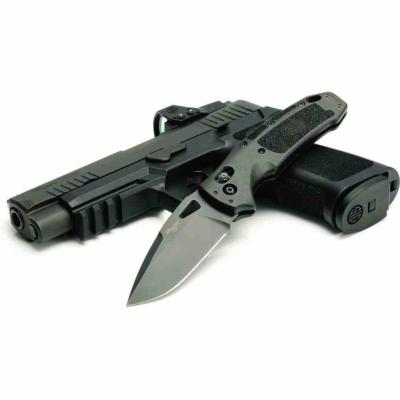 SIG36370 Hogue SIG Sauer K320 Nitron | Couteau Lame Drop Point Acier S30V Black | Manche Black Polymer ABLE Lock USA - Livraison Gratuite