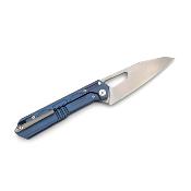 STEDT03BLU NOC DT-03 Blue – Lame Clip Point VG-10 Manche Titane Bleu Framelock Clip - Livraison Gratuite