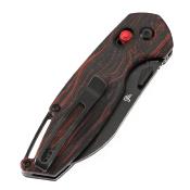 T1022V7 Couteau Tenable Model 6 Lame Sheepfoot Blackwash 14C28N – Manche G-mascus Rouge/Noir – Verrou Crossbar - Livraison Gratuite