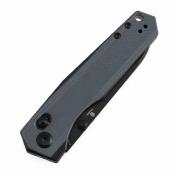 T1105V7 Couteau TENABLE Beaver Lame Acier Nitro-V Blackwash Manche G10 Gris et Noir Cross Bar Lock - Livraison Gratuite